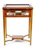 A Sheraton Style Satinwood Inlaid Vitrine Table