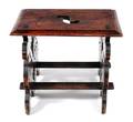 A Carved Walnut Foot Stool