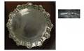 1155 Antique Sterling Silver Salver Standing on Three
