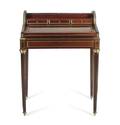 A French Empire Style Brass Brass Banded Mahogany Ladies Writing Desk