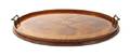 An Oval Regency Style Mahogany and Satinwood Tray