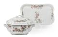 A Austrian Porcelain Covered Soup Tureen and Platter