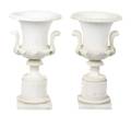 A Pair of Marble Urns