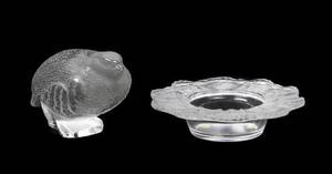 A Lalique Animalier Figure of a Partridge