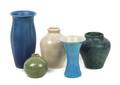 A Group of Five Art Pottery Vases