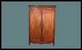 110 French Provincial 19th Century Armoire with Brass