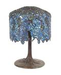 An American Leaded Glass Wisteria Table Lamp