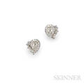 14kt White Gold and Diamond Earrings