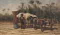 William Aiken Walker American 18391921 Couple with Ox Cart
