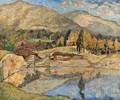 Hayley Lever American 18761958 Mountain Landscape with Lake Woodstock New York