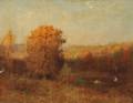 Joseph H Greenwood American 18571927 Sun Setting on an Autumn Landscape