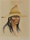 Joe Beeler American 19312006 American Indian Portrait