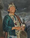 Harold Harrington Betts American 18811951 Portrait of a Navajo Drummer