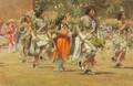 Julian Robles American b 1933 Harvest Prayer Dance Santa Clara