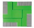 Terri Priest American 19282014 Static Variations Green Square in Five Panels