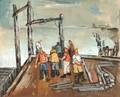 Sol Wilson American 18961974 Workers at a Wharf Provincetown