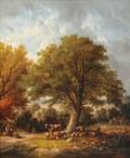 Edmund Aylburton Willis American 18081899 Landscape with Grazing Cattle Under a Tree