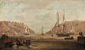 Robert Salmon AngloAmerican 17751858 Harbor View with British Vessels