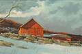 Eric Sloane American 19051985 The Red BarnLast Light of Day