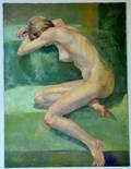 Dorothy Poole Oil on Canvas Female Nude