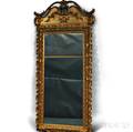 Large Queen Annestyle Gilt Gesso Looking Glass