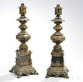 Pair of Bronze Lamps