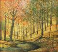 Gary Milek Vermont b 1941 Autumn Landscape
