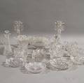 Seventeen Pieces of American Brilliantcut Colorless Glass 
