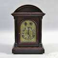 German Quarterchiming Mahogany Mantel Clock