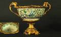 200 Dor Bronze Oriental Porcelain Centerpiece Bo