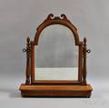 Carved Fruitwood Shaving Mirror