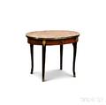 Louis XVstyle Marbletop Ormolumounted Fruitwood Veneer Table