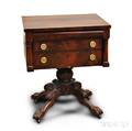 Classical Mahogany and Mahogany Veneer Threedrawer Worktable
