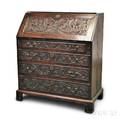 George IIIstyle Carved Oak Slantlid Desk
