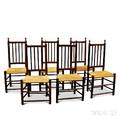 Set of Six Oak Side Chairs