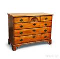 Chippendalestyle Tiger Maple Chest of Drawers