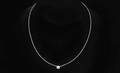 189 Ladies 18kt White Gold Chain with Bezel Set D
