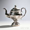 JB Jones amp Co Coin Silver Teapot