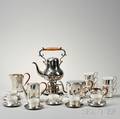 Twentyeightpiece Austrian 800 Silver Tea and Coffee Service