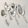 Five American Silver Serving Pieces