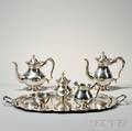 Sixpiece Peruvian Sterling Silver Tea and Coffee Service