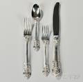 Wallace Grand Baroque Pattern Sterling Silver Flatware Service
