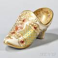 Jeweled Coalport Porcelain Slipper
