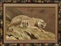 Framed Japanese Embroidery of a Tiger