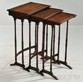 Set of Three Regency Rosewood Nesting Tables