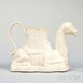 Staffordshire White Saltglazed Stoneware Camel Teapot