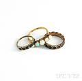 Three Gold Gemset Rings
