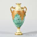 Jeweled Coalport Porcelain Vase