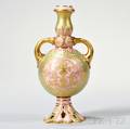 Jeweled Coalport Porcelain Vase