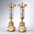 Pair of Empirestyle Giltbronze Fivelight Candelabra